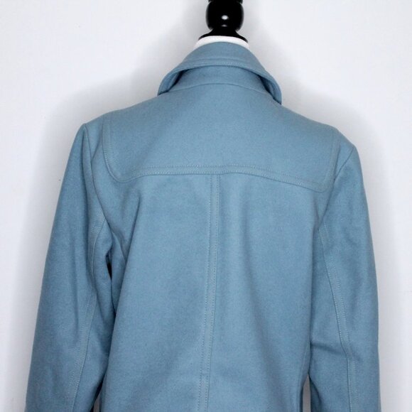 Gap Wool  Blend Toggle Buttons Blue Pea Coat Size M - Picture 10 of 16